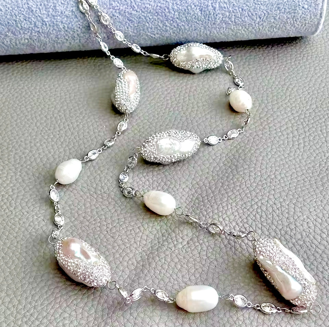 Crystal Pearl Necklace
