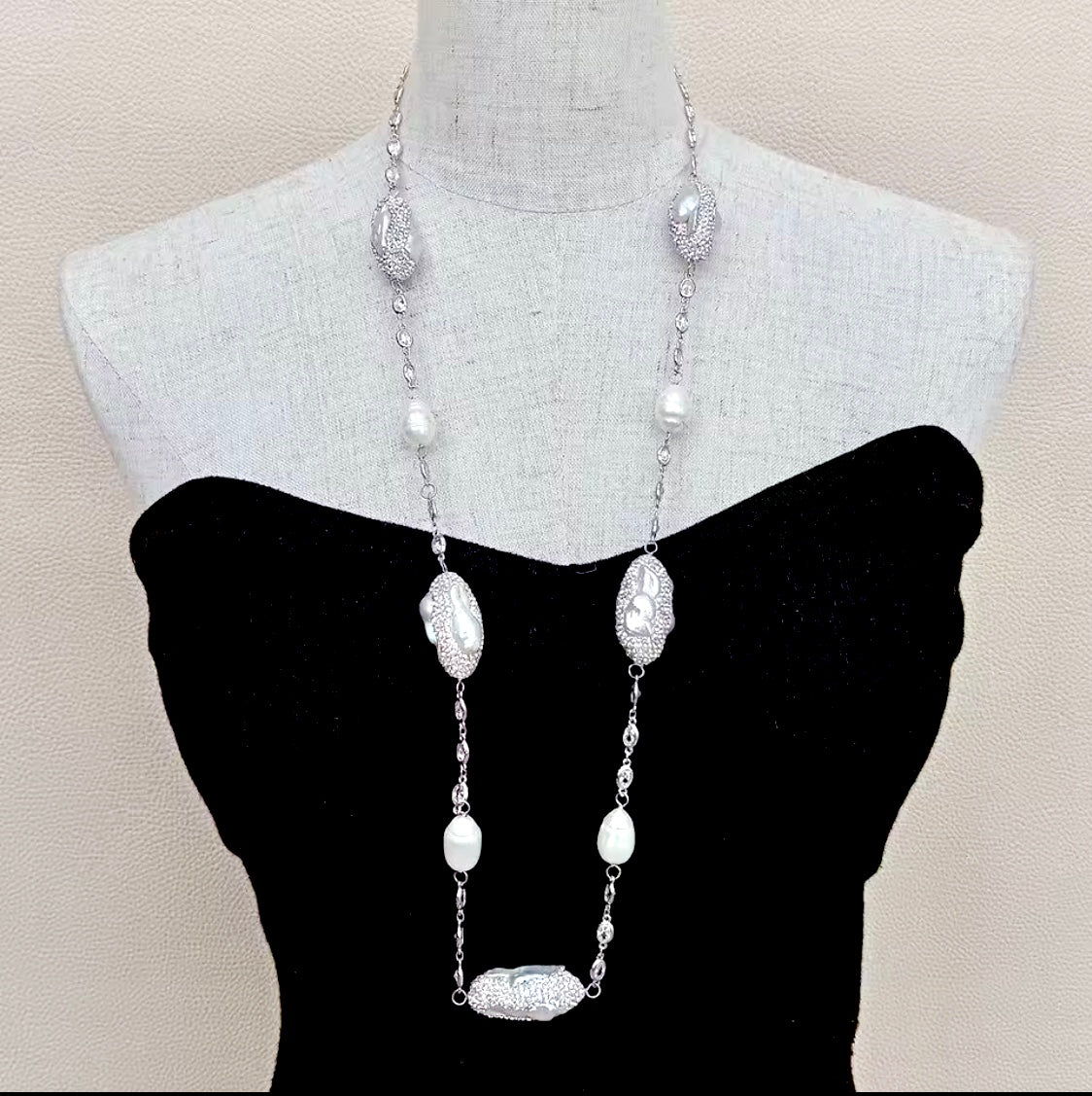 Crystal Pearl Necklace