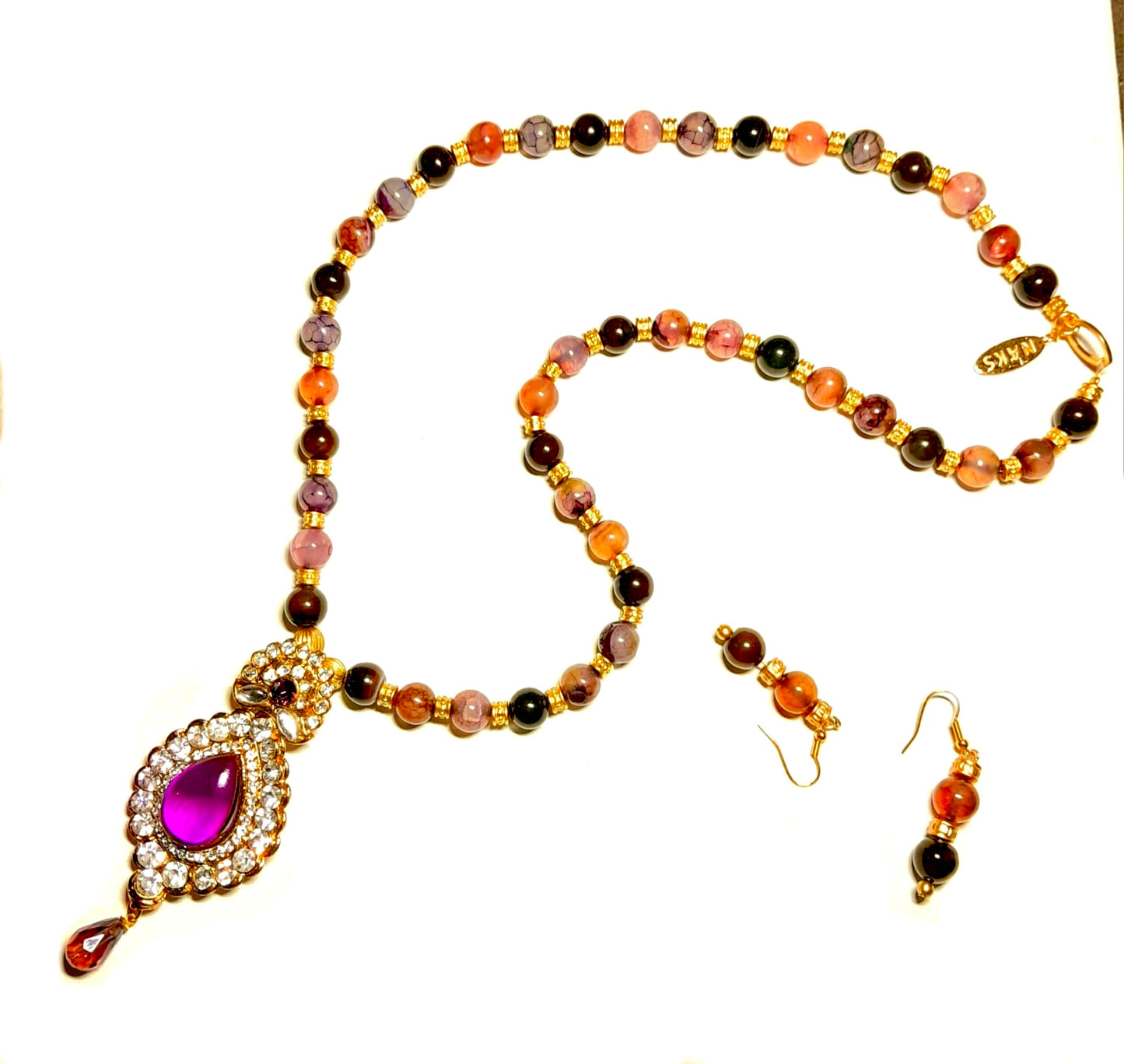 Aura Agate Necklace Set