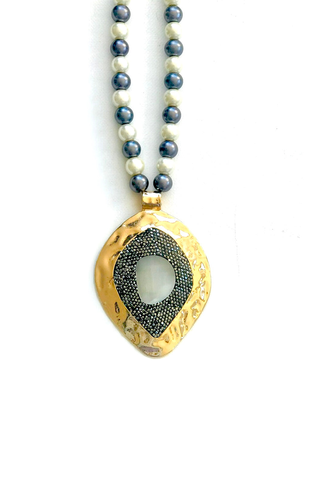Hammered Gold Pendant