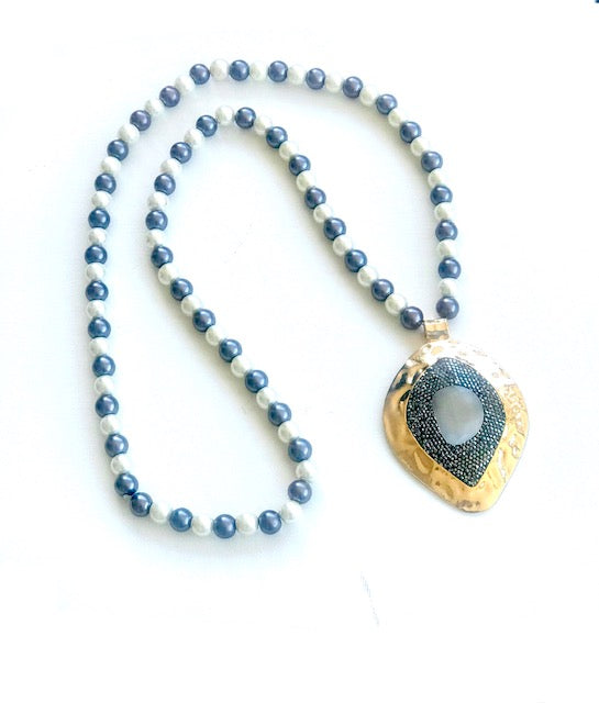 Hammered Gold Pendant