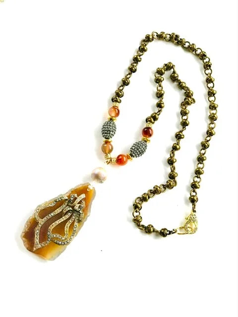 Allah Agate Pendant