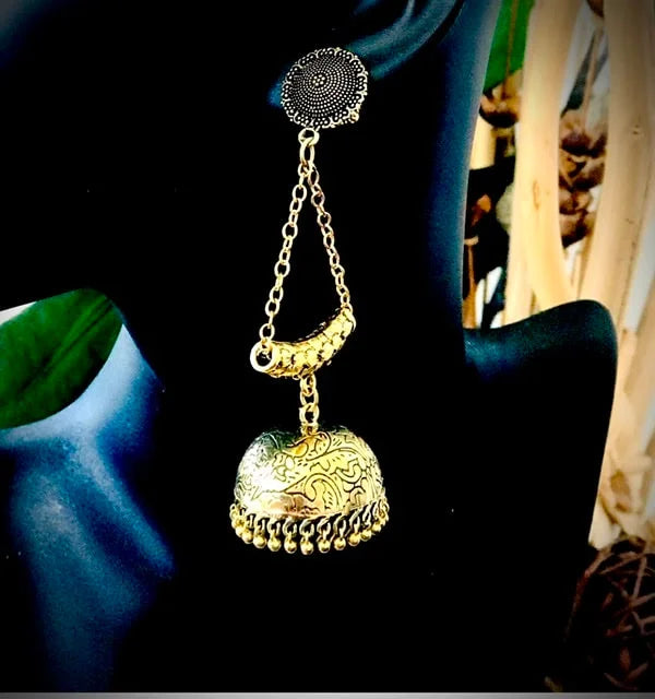 Chain Jhumki Earrings