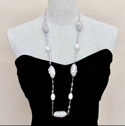Crystal Pearl Necklace
