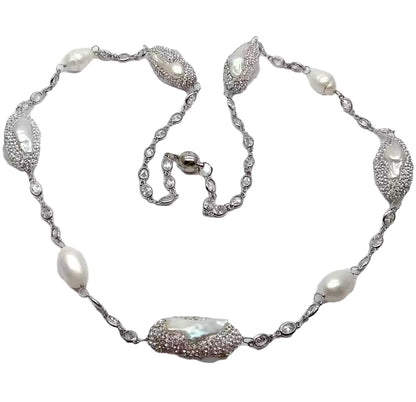 Crystal Pearl Necklace