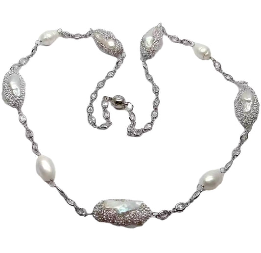 Crystal Pearl Necklace