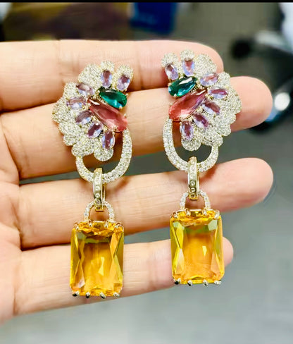 Butterfly Citrine Earrings