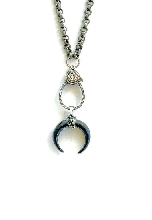 Black Crescent Pendant