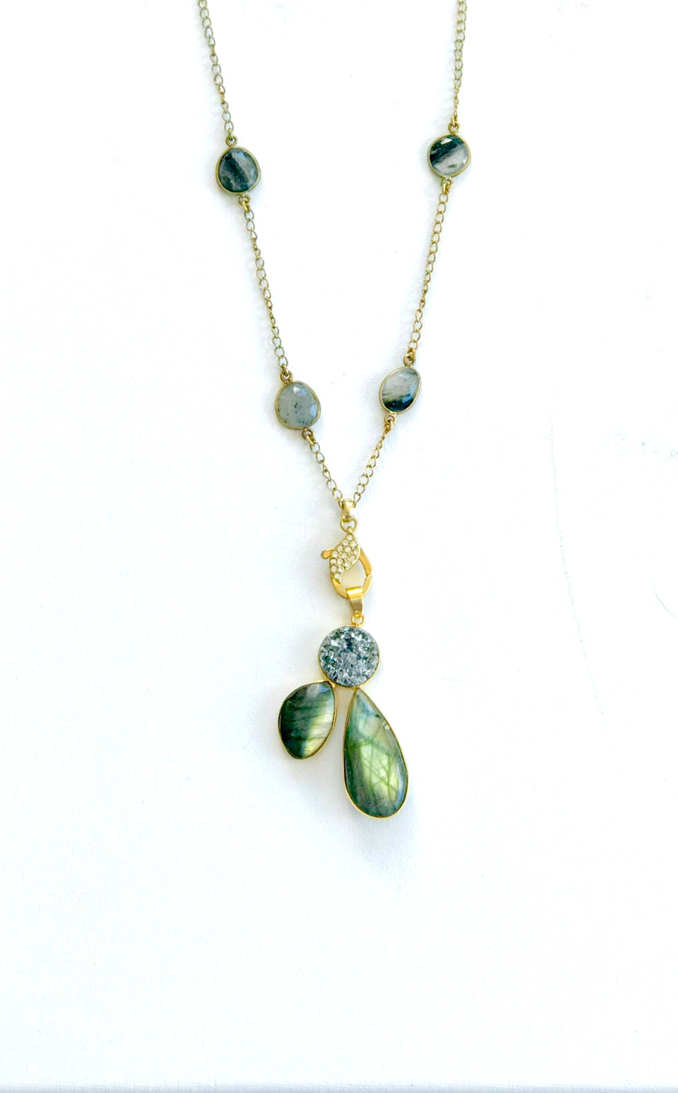 Labradorite Druzy Necklace