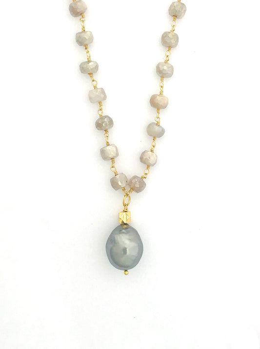 Moonstone Baroque Necklace