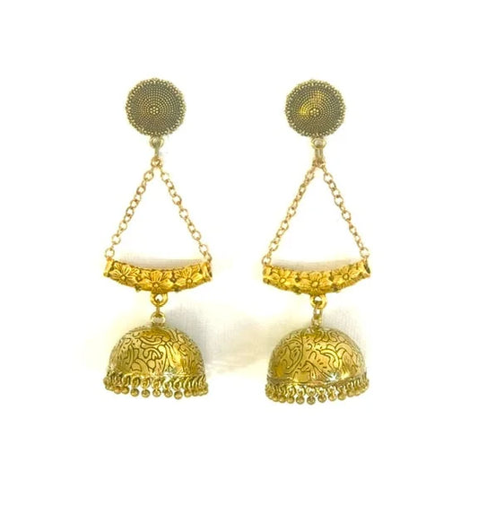 Chain Jhumki Earrings