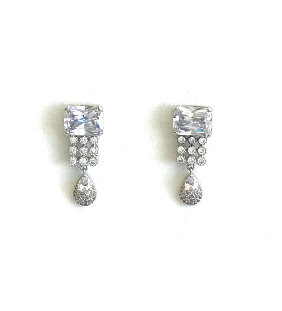 Crystal Block Earrings