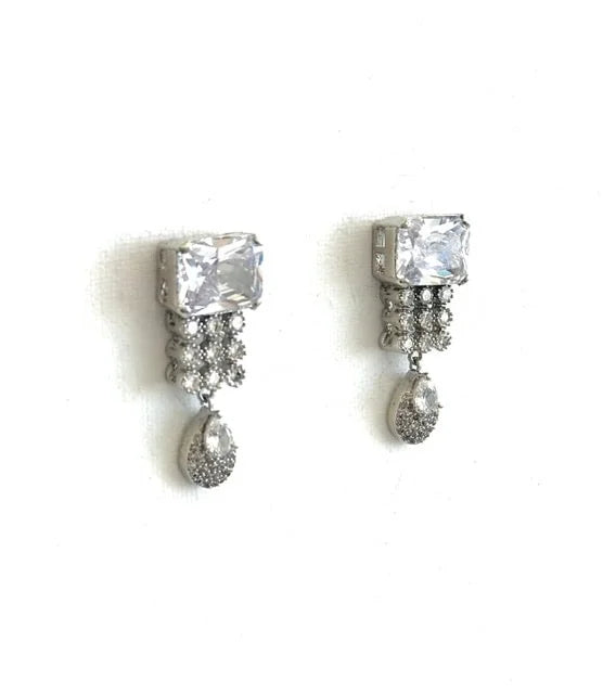 Crystal Block Earrings