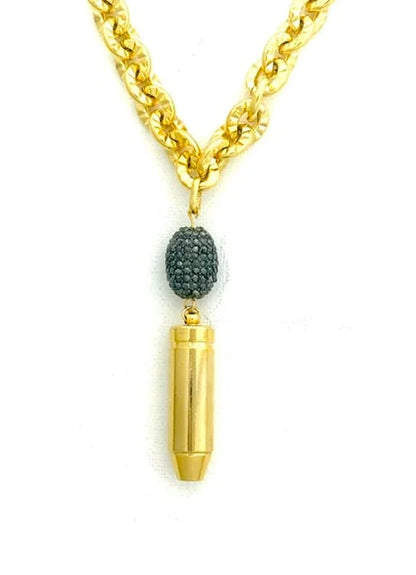 Golden Bullet Necklace