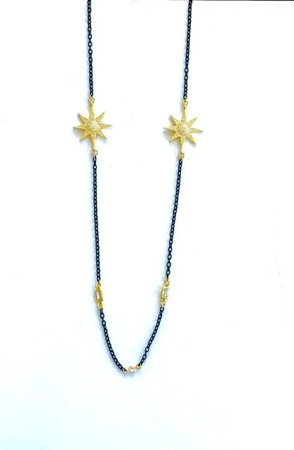 Golden Star Long Necklace