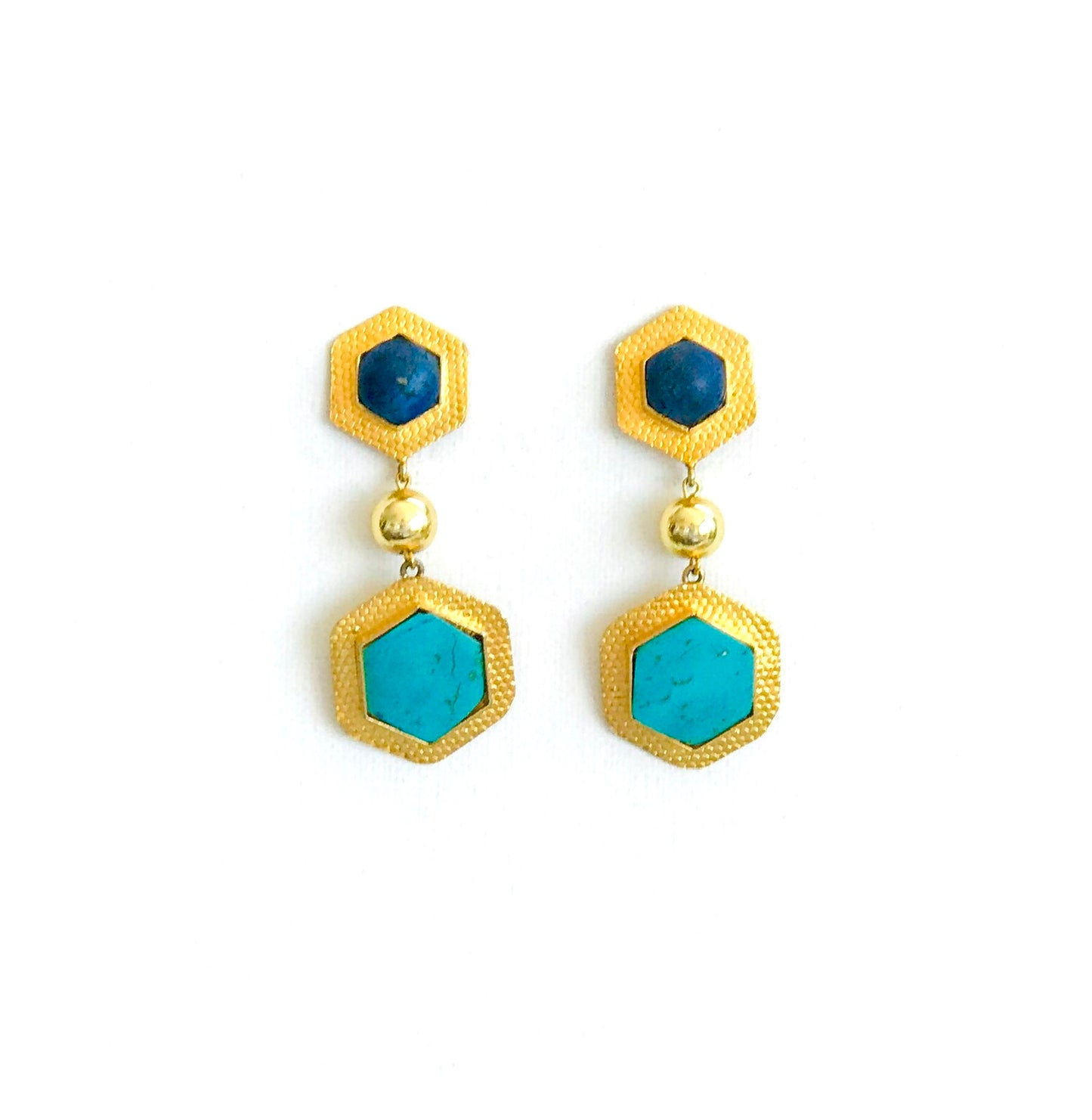 Hexablue Earrings