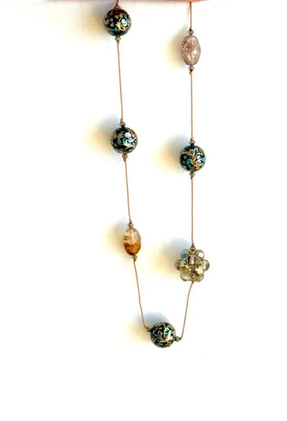 Japanese Beads Swarovski Necklace