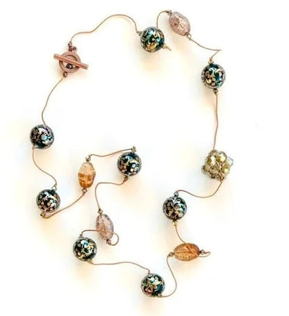 Japanese Beads Swarovski Necklace