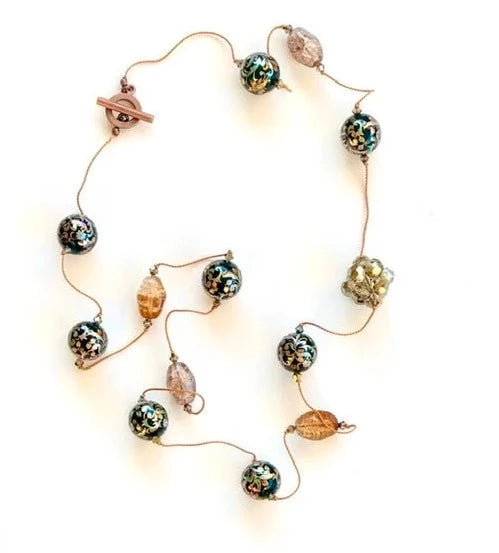 Japanese Beads Swarovski Necklace