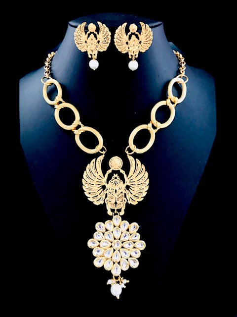 Scarab Kundan Parure