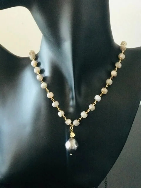 Moonstone Baroque Necklace