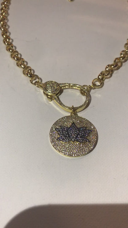 Lotus Flower Gold Pendant